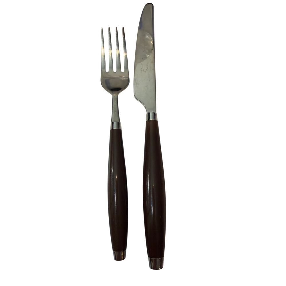 Fiesta Fiestaware fork and knife 2 Piece Hostess Set Chocolate